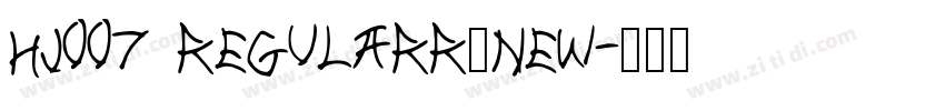 HJ007 Regularr_New字体转换